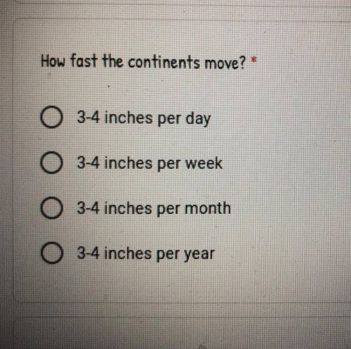 How fast the continents move?