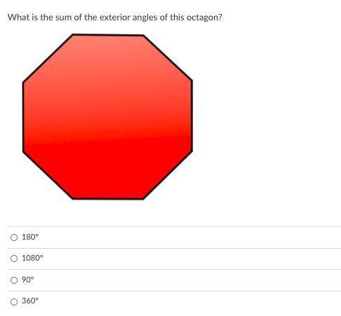 What is the sum of the exterior angles of this octagon?