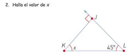 Resuelva x de este triangulo