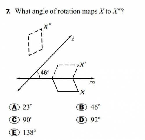 What angle of rotation maps X to X?
