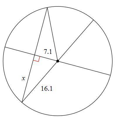 Find the length of the segment indicated.

circles 4
A. 18.4
B. 19.2
C. 10.2
D. 14.4