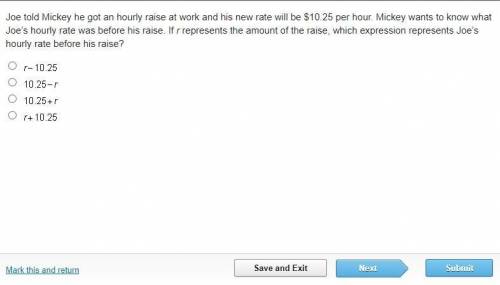 Joe told Mickey he got an hourly raise at work and his new rate will be $10.25 per hour. Mickey wan