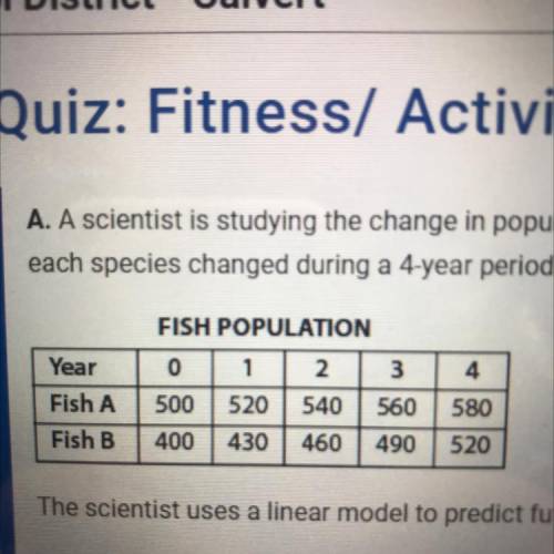 B. Based on the data, which fish population is changing at the greatest rate? Explain your answer.