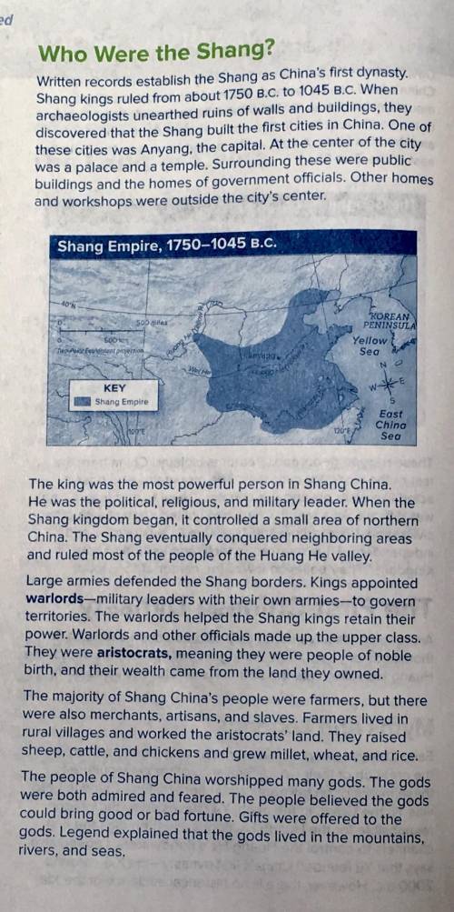 Plssssssss Help

Look at the map. The Shang kings eventually ruled most