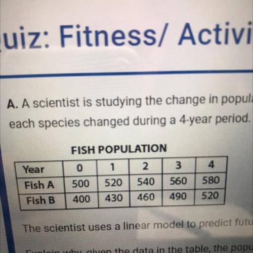 C. Write an equation in y=mx+b form using the data in the table for the problem of fish A and fish