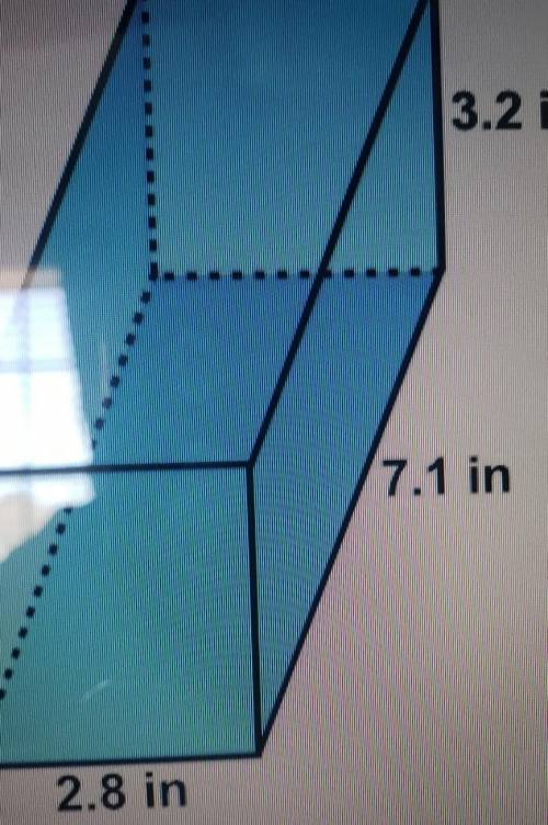 Find the total surface area of a rectangular prism l-7.1 w-2.8 h-3.2​