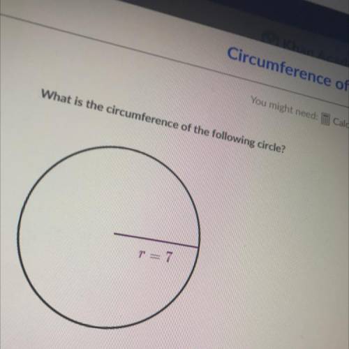 Please help!! What is the circumference of the circle?