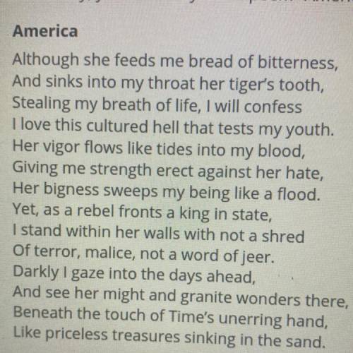 How dose the title connect the subject and the theme in the poem America?