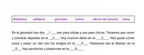 Plz help spanish speker. fill in the blanks plz. hurry plz