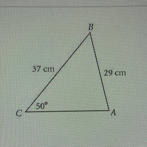 Find the measure of angle A to the nearest degree