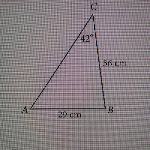 Find the measure of angle A. round to the nearest degree.