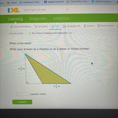 What is the area to this problem ?