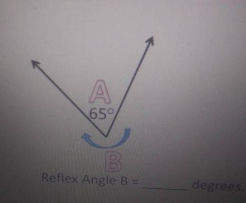 A 659 B Reflex Angle B = degrees.​