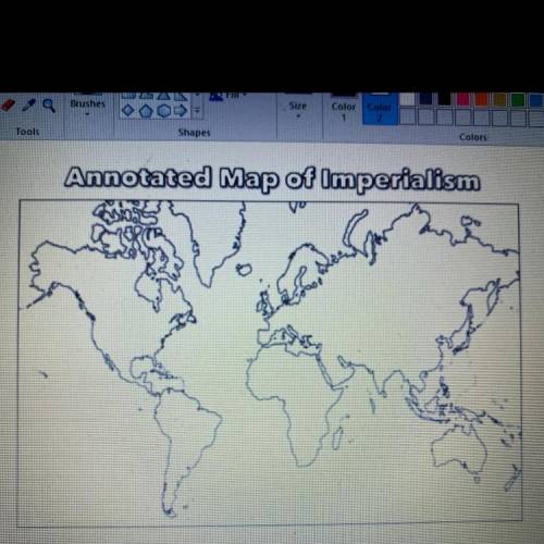 Annotate the map of imperialism