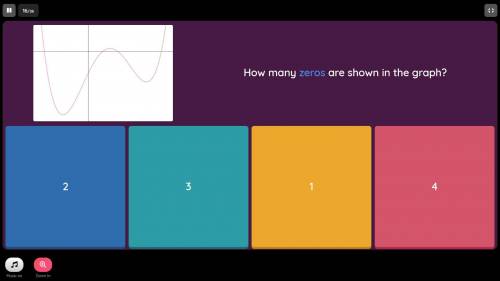 How many zeros are shown in this graph:
Picture of the graph down below.