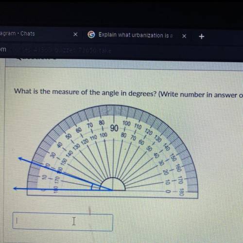 What is the measure of the angle in degrees? (Write number in answer only) help me muhahahah