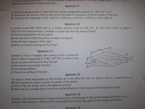 Please solve questions 10 , 11 and 12