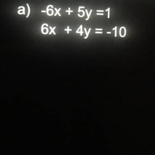 Can someone help me solve this using elimination