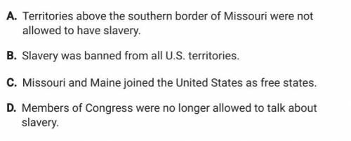 Which statement best describes the Missouri Compromise?