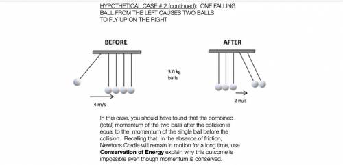 Newtons Cradle will remain in motion for a long time, use Conservation of Energy explain why this o