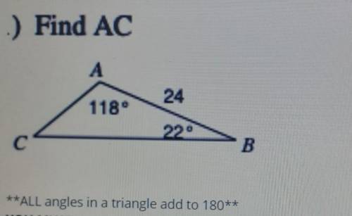 All angles in a triangle add to 180⁰​