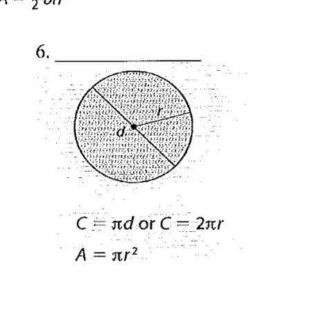 Find the circumference and area for the circle​