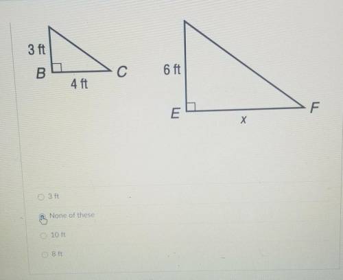 Find the value of x in each pair of similar figures​