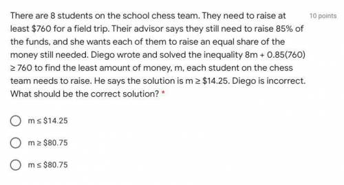 HELP I WILL GIVE BRAINLIEST I PROMISE

There are 8 students on the school chess team. They need to