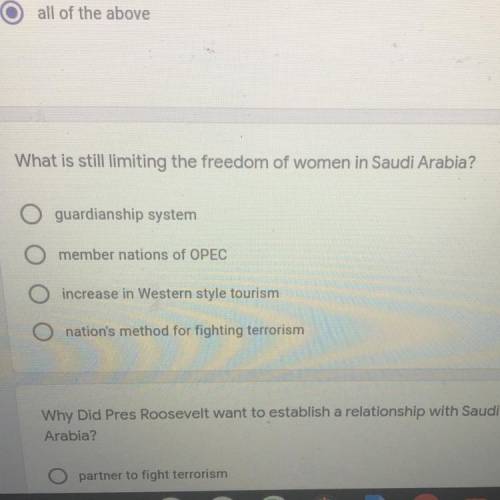 What is still limiting the freedom of women in Saudi Arabia?
Please help