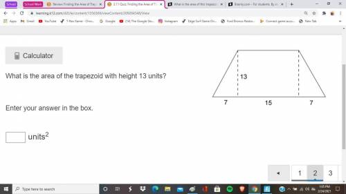 What is the area of the trapezoid with height 13 units?