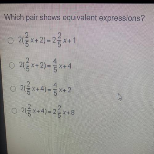 Which pairs show equivalent expression
