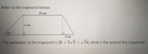 What is the area of the trapezoid