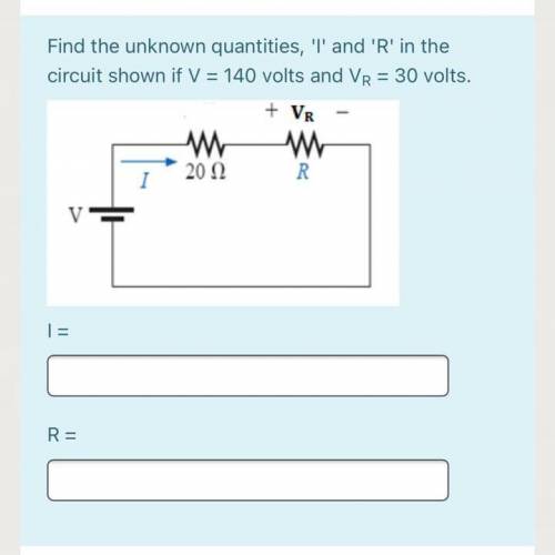 Find the unknown quantities