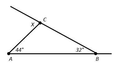 What is the measure, in degrees, of angle x?