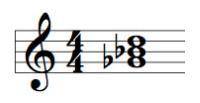 Use the following notation to answer the question

what kind of triad is this
A.major
B.minor
C.au