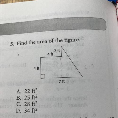 5. Find the area of the figure.