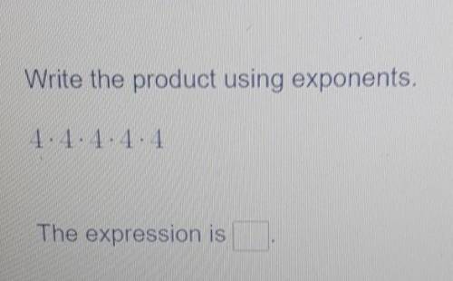 Write the product USING EXPONENTS ​