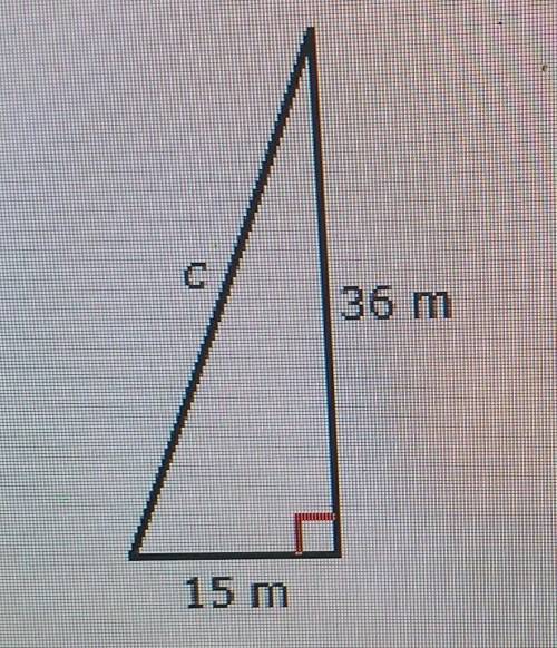 36 m 15 m What is the length of the hypotenuse?​