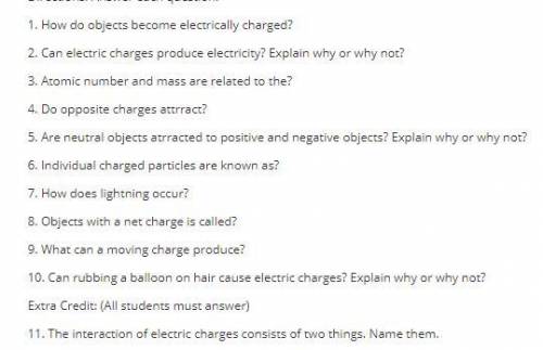 Answer these questions as soon as possible. They are easy you can do it easily.

Subject: Science