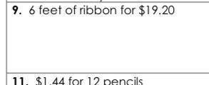 Can someone help me with this? It’s unit rates with price. Question: 6 feet of ribbon for $19.20​