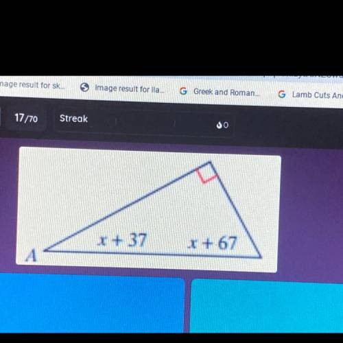 I need to find the measure of angle A