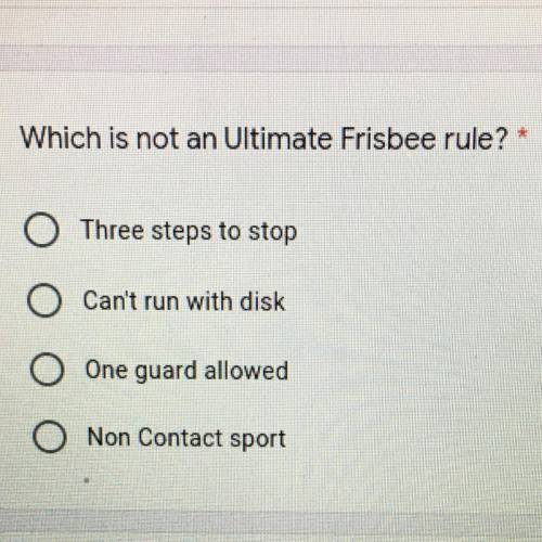 Which is not an Ultimate Frisbee rule?