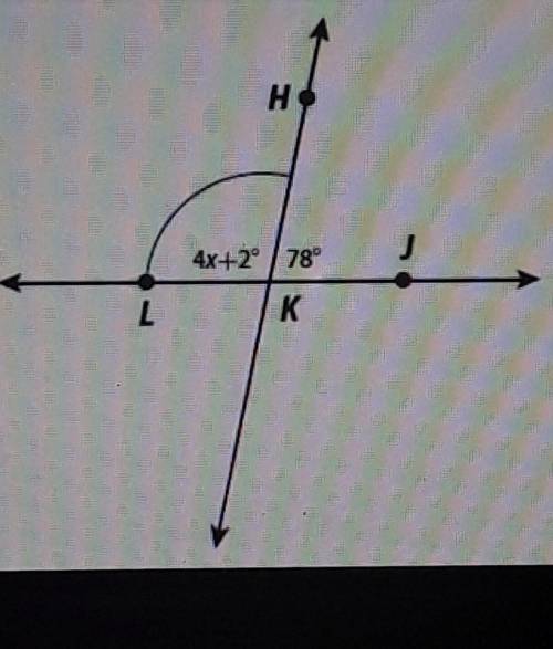 Find the value of x and m<hkl ​