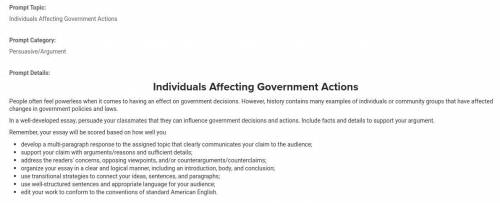 Individuals Affecting Government Actions

People often feel powerless when it comes to having an e