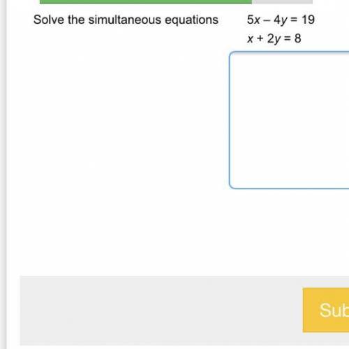 Solve the simultaneous equations.
Please help.