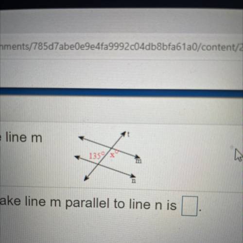 What value of c will make line m parallel to line n ?