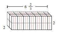 The right rectangular prism is packed with unit cubes of the appropriate unit fraction edge lengths