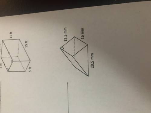 Find the volume and surface area