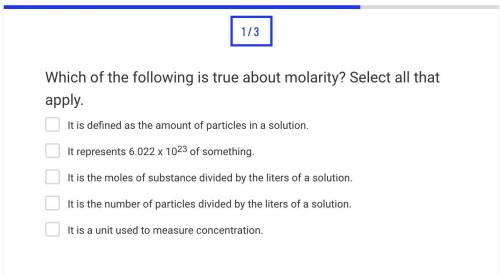 HELP URGENT!! IN CHEMISTRY MOLARITY IS THE TOPIC
