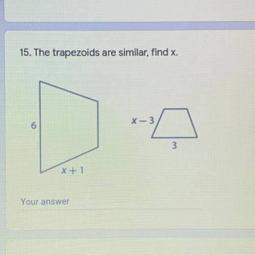 The trapezoids are similar, find